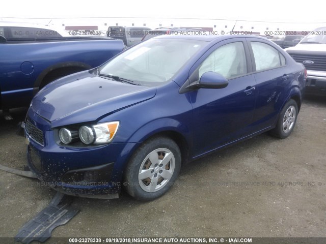 1G1JA5SH8D4257190 - 2013 CHEVROLET SONIC LS BLUE photo 2