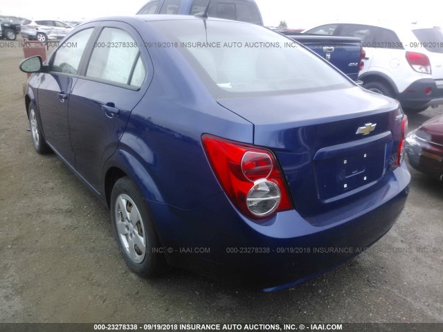 1G1JA5SH8D4257190 - 2013 CHEVROLET SONIC LS BLUE photo 3
