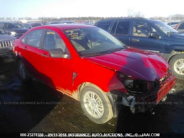 1FAHP35NX8W202122 - 2008 FORD FOCUS SE/SEL/SES RED photo 1