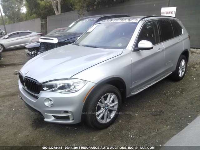 5UXKR2C5XE0H31335 - 2014 BMW X5 SDRIVE35I SILVER photo 2