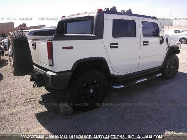 5GRGN22U15H113703 - 2005 HUMMER H2 SUT WHITE photo 4