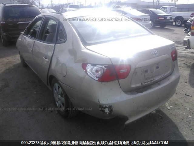 KMHDU46D69U620490 - 2009 HYUNDAI ELANTRA GLS/SE GOLD photo 3