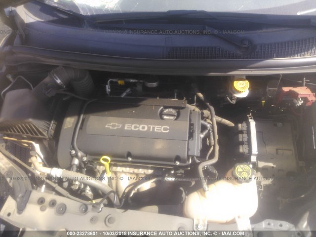 1G1JB5SH2D4242603 - 2013 CHEVROLET SONIC LS 灰色 照片 10