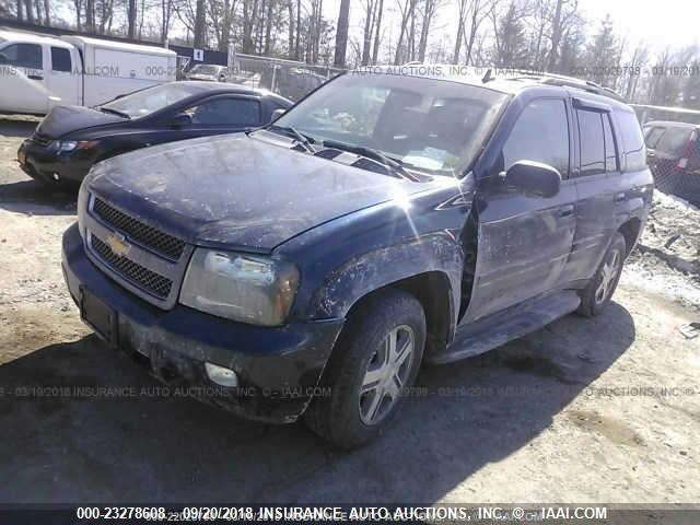 1GNDT13S572113511 - 2007 CHEVROLET TRAILBLAZER LS/LT Dark Blue photo 2