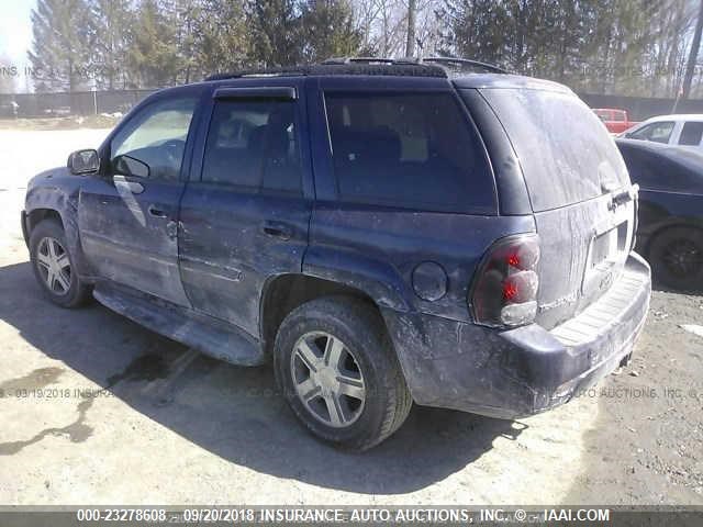 1GNDT13S572113511 - 2007 CHEVROLET TRAILBLAZER LS/LT Dark Blue photo 3