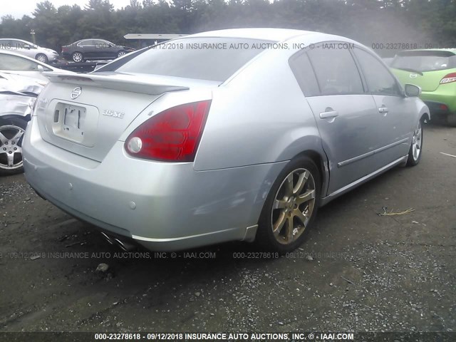 1N4BA41E47C825903 - 2007 NISSAN MAXIMA SE/SL SILVER photo 4