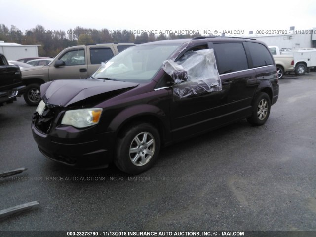 2A8HR54P48R721509 - 2008 CHRYSLER TOWN & COUNTRY TOURING MAROON photo 2