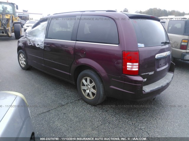 2A8HR54P48R721509 - 2008 CHRYSLER TOWN & COUNTRY TOURING MAROON photo 3