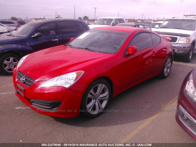 KMHHT6KD1CU067924 - 2012 HYUNDAI GENESIS COUPE 2.0T RED photo 2