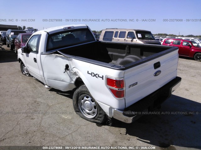 1FTNF1ET8DKE16613 - 2013 FORD F150 WHITE photo 3