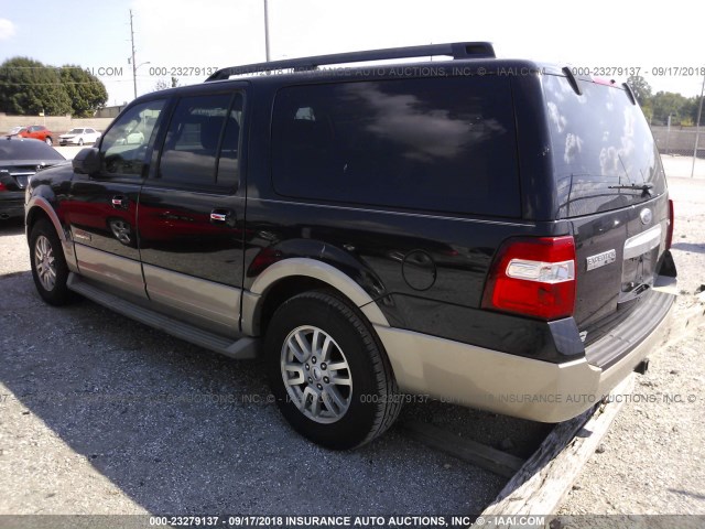 1FMFK18557LA17911 - 2007 FORD EXPEDITION EL EDDIE BAUER BLACK photo 3