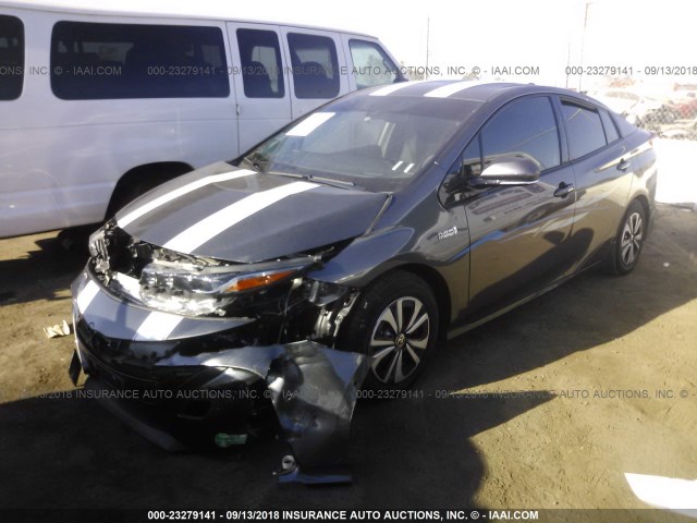 JTDKARFP2H3015379 - 2017 TOYOTA PRIUS PRIME  GRAY photo 2