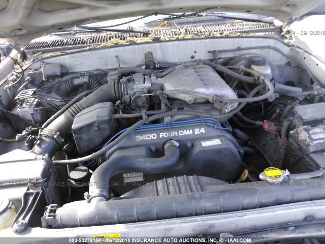 5TEGN92N84Z387545 - 2004 TOYOTA TACOMA DOUBLE CAB PRERUNNER SILVER photo 10