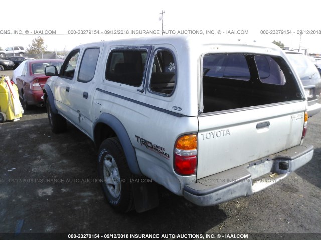 5TEGN92N84Z387545 - 2004 TOYOTA TACOMA DOUBLE CAB PRERUNNER SILVER photo 3