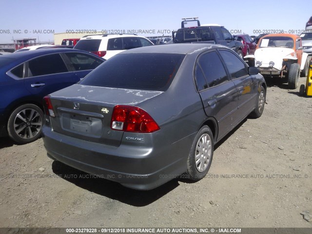 2HGES16565H535671 - 2005 HONDA CIVIC LX GRAY photo 4