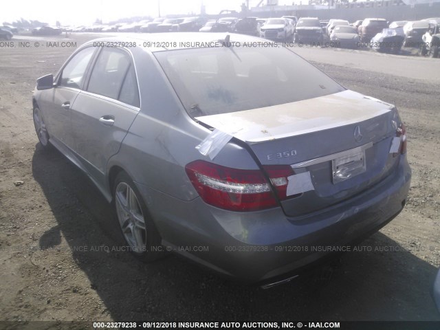 WDDHF5KB0DA742143 - 2013 MERCEDES-BENZ E 350 GRAY photo 3