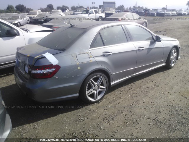 WDDHF5KB0DA742143 - 2013 MERCEDES-BENZ E 350 GRAY photo 4