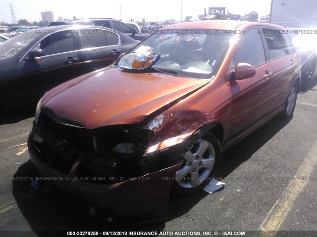 KNAFE162185012003 - 2008 KIA SPECTRA5 5 SX ORANGE photo 2