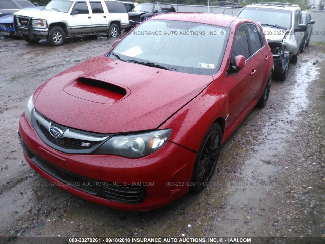 JF1GR896X8L819088 - 2008 SUBARU IMPREZA WRX STI RED photo 2