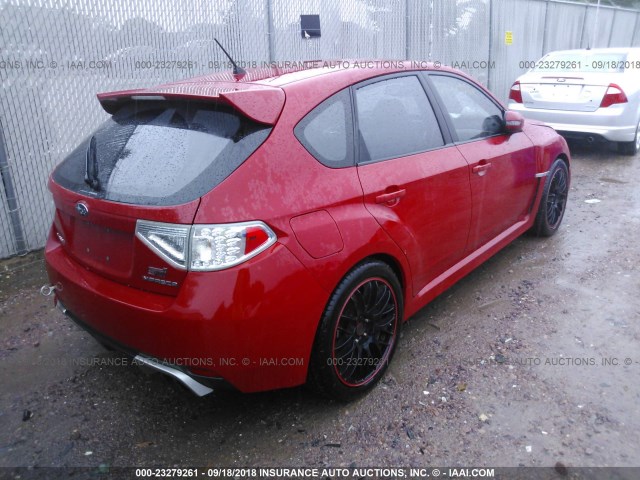 JF1GR896X8L819088 - 2008 SUBARU IMPREZA WRX STI RED photo 4