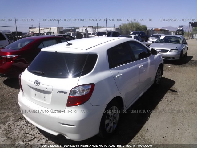 2T1KE4EE8CC048846 - 2012 TOYOTA COROLLA MATRIX S WHITE photo 4