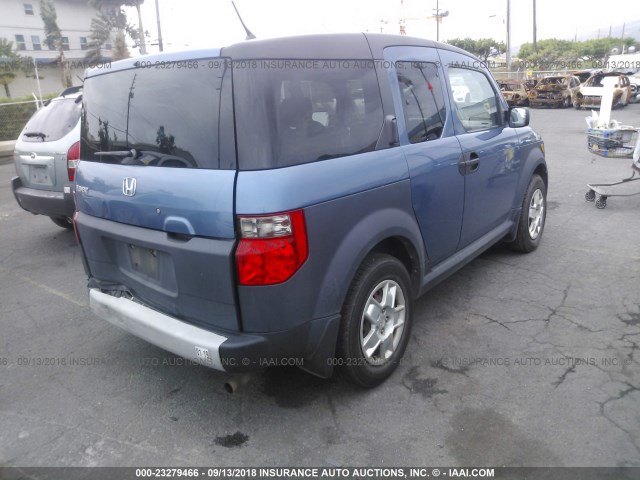 5J6YH18347L009674 - 2007 HONDA ELEMENT LX BLUE photo 4