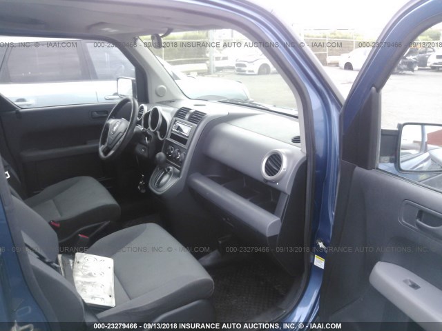 5J6YH18347L009674 - 2007 HONDA ELEMENT LX BLUE photo 5