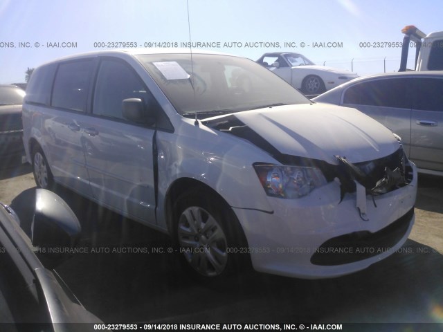 2C4RDGBG8GR168242 - 2016 DODGE GRAND CARAVAN SE WHITE photo 1