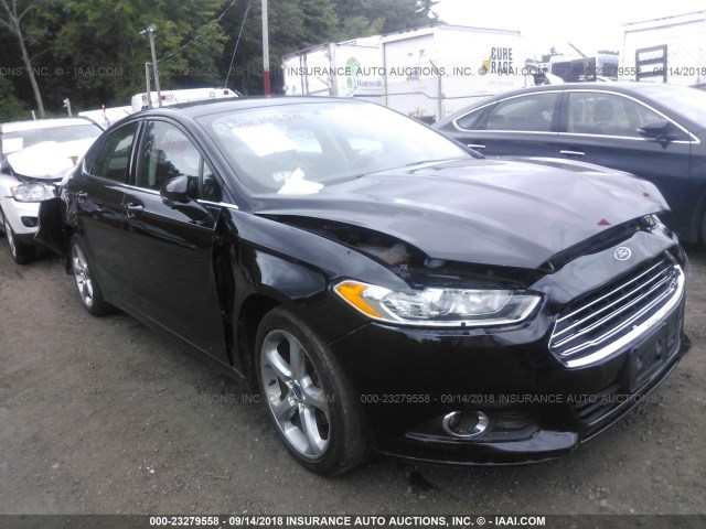 3FA6P0H95FR100845 - 2015 FORD FUSION SE BLACK photo 1