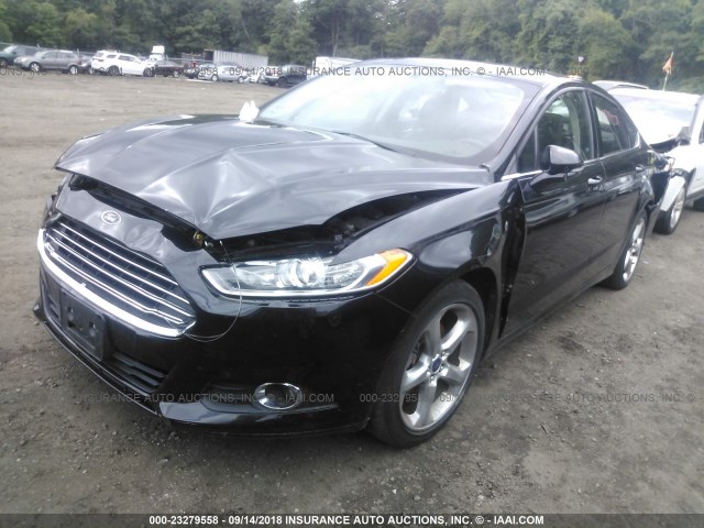 3FA6P0H95FR100845 - 2015 FORD FUSION SE BLACK photo 2