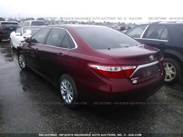 4T1BF1FK5GU603840 - 2016 TOYOTA CAMRY LE/XLE/SE/XSE 红色 照片 3