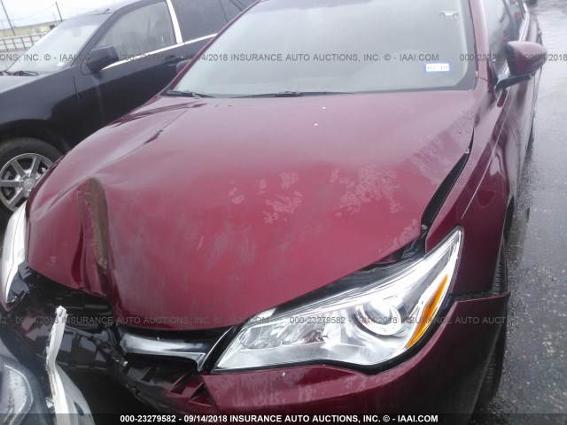 4T1BF1FK5GU603840 - 2016 TOYOTA CAMRY LE/XLE/SE/XSE 红色 照片 6