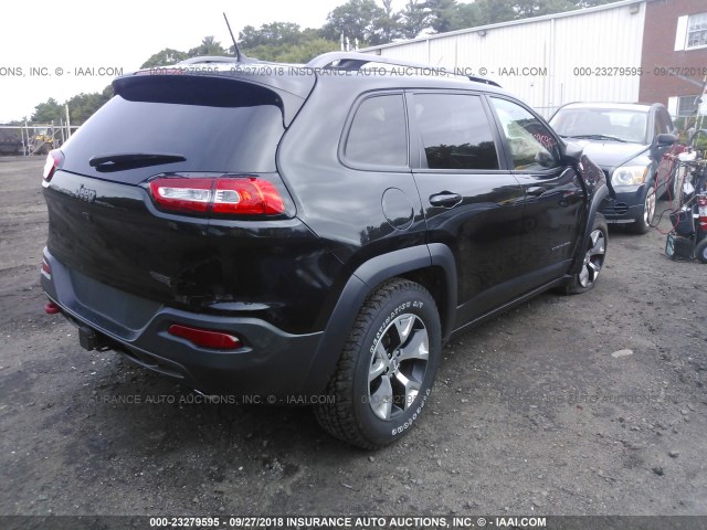 1C4PJMBS6EW170241 - 2014 JEEP CHEROKEE TRAILHAWK 黑色 照片 4