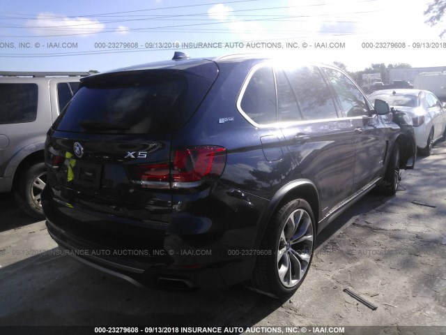 5UXKT0C57H0S79853 - 2017 BMW X5 XDR40E BLUE photo 4