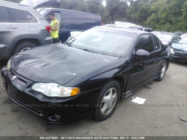 2G1WX12K639186057 - 2003 CHEVROLET MONTE CARLO SS შავი ფოტო 2