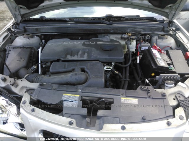 1G2ZF57B884139375 - 2008 PONTIAC G6 VALUE LEADER/BASE SILVER photo 10