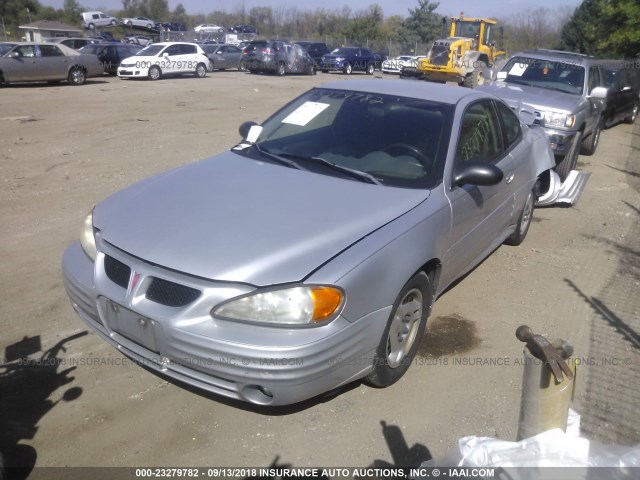 1G2NE12F12C252845 - 2002 PONTIAC GRAND AM SE SILVER photo 2