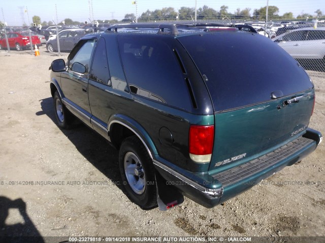 1GNCS18WXTK211163 - 1996 CHEVROLET BLAZER GREEN photo 3