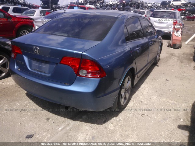 2HGFA16938H532208 - 2008 HONDA CIVIC EXL 蓝色 照片 4