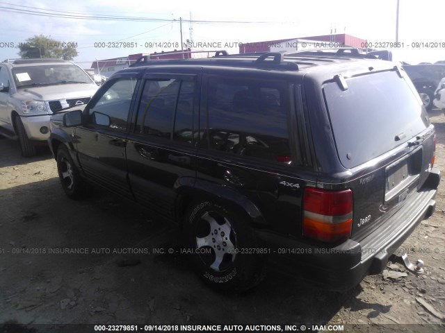 1J4GZ58SXVC607157 - 1997 JEEP GRAND CHEROKEE LAREDO/TSI BLACK photo 3