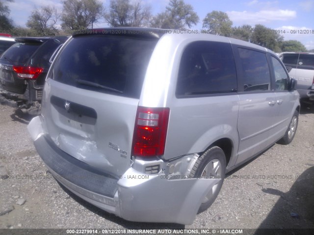 2D8HN44E79R621810 - 2009 DODGE GRAND CARAVAN SE SILVER photo 4