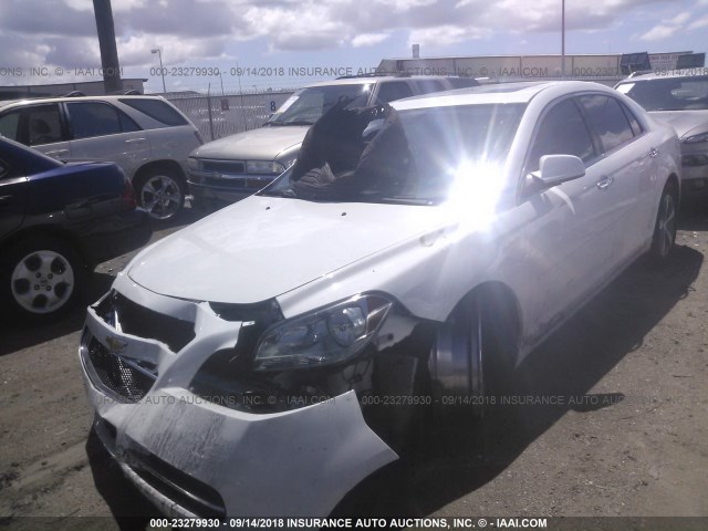 1G1ZC5EU9CF110773 - 2012 CHEVROLET MALIBU 1LT WHITE photo 2