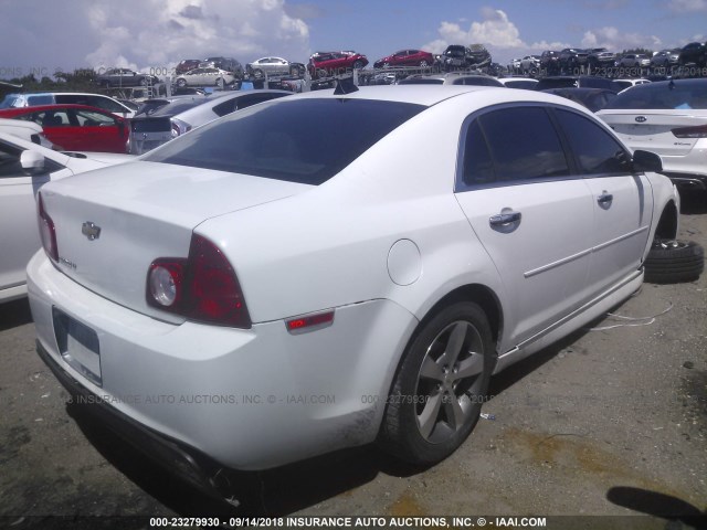 1G1ZC5EU9CF110773 - 2012 CHEVROLET MALIBU 1LT WHITE photo 4