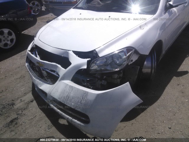 1G1ZC5EU9CF110773 - 2012 CHEVROLET MALIBU 1LT WHITE photo 6