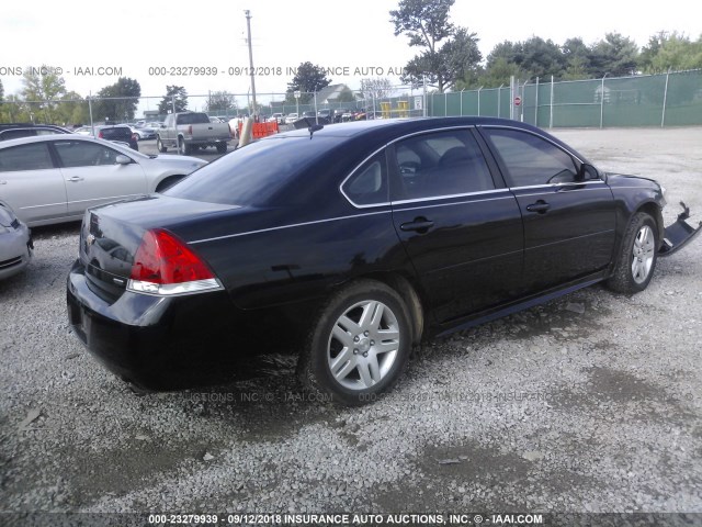 2G1WB5E3XE1165451 - 2014 CHEVROLET IMPALA LIMITED LT BLACK photo 4