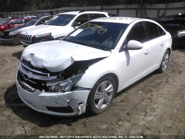 1G1P75SZ2E7405657 - 2014 CHEVROLET CRUZE WHITE photo 2