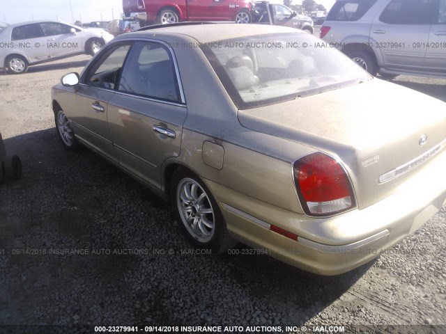 KMHSU45E12A164358 - 2002 HYUNDAI XG 350 GOLD photo 3