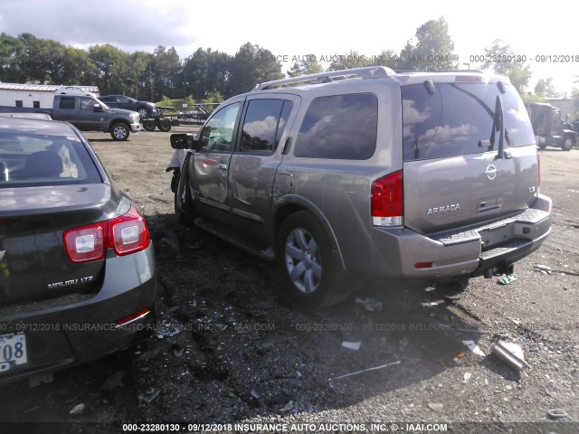 5N1AA08C28N620312 - 2008 NISSAN ARMADA SE/LE GRAY photo 3