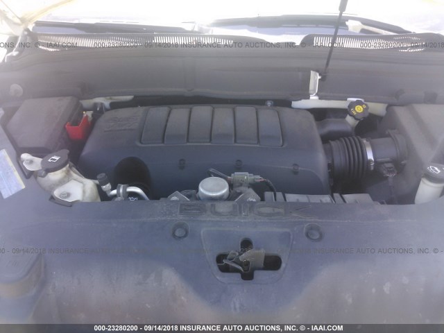 5GALRBED5AJ179613 - 2010 BUICK ENCLAVE CXL თეთრი ფოტო 10