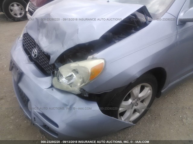 2T1KR32E34C212590 - 2004 TOYOTA COROLLA MATRIX XR BLUE photo 6